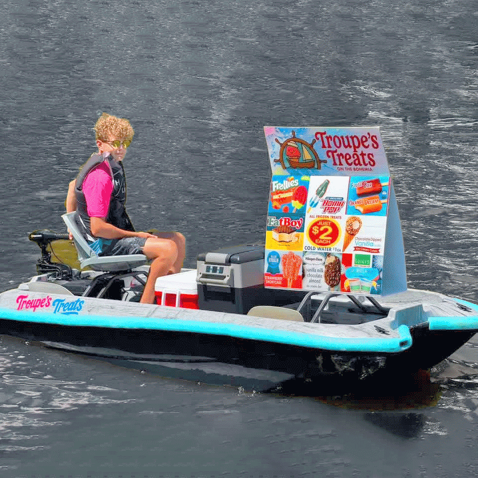 Troupe's Treats on the water